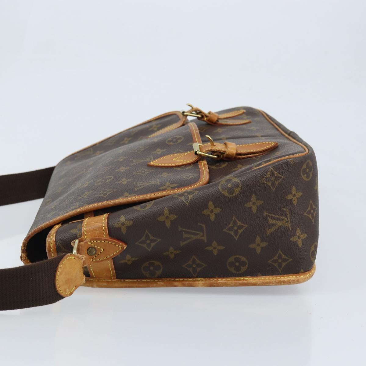 LOUIS VUITTON Monogram Gibeciere GM Shoulder Bag M42246 LV Auth bs34030