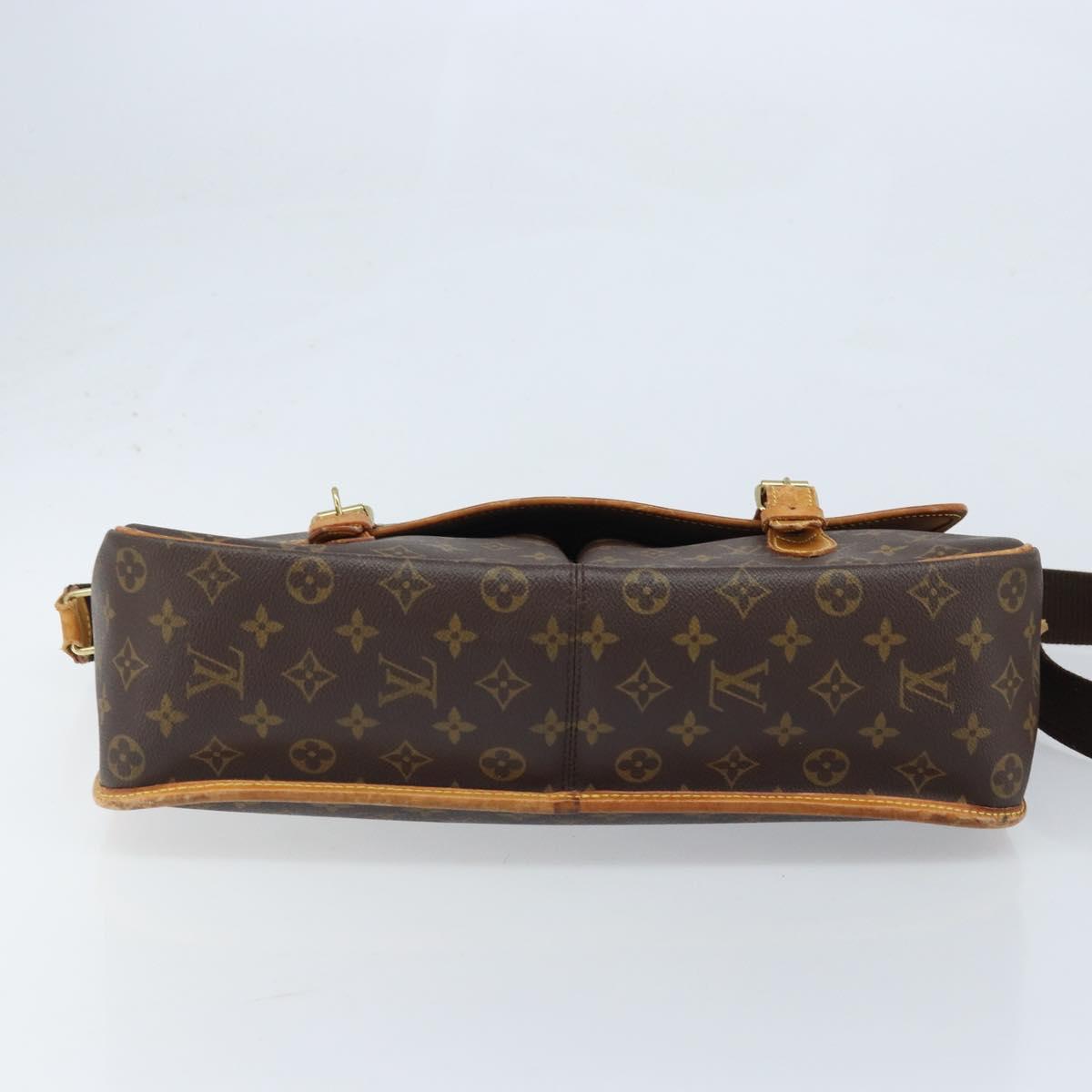 LOUIS VUITTON Monogram Gibeciere GM Shoulder Bag M42246 LV Auth bs34030