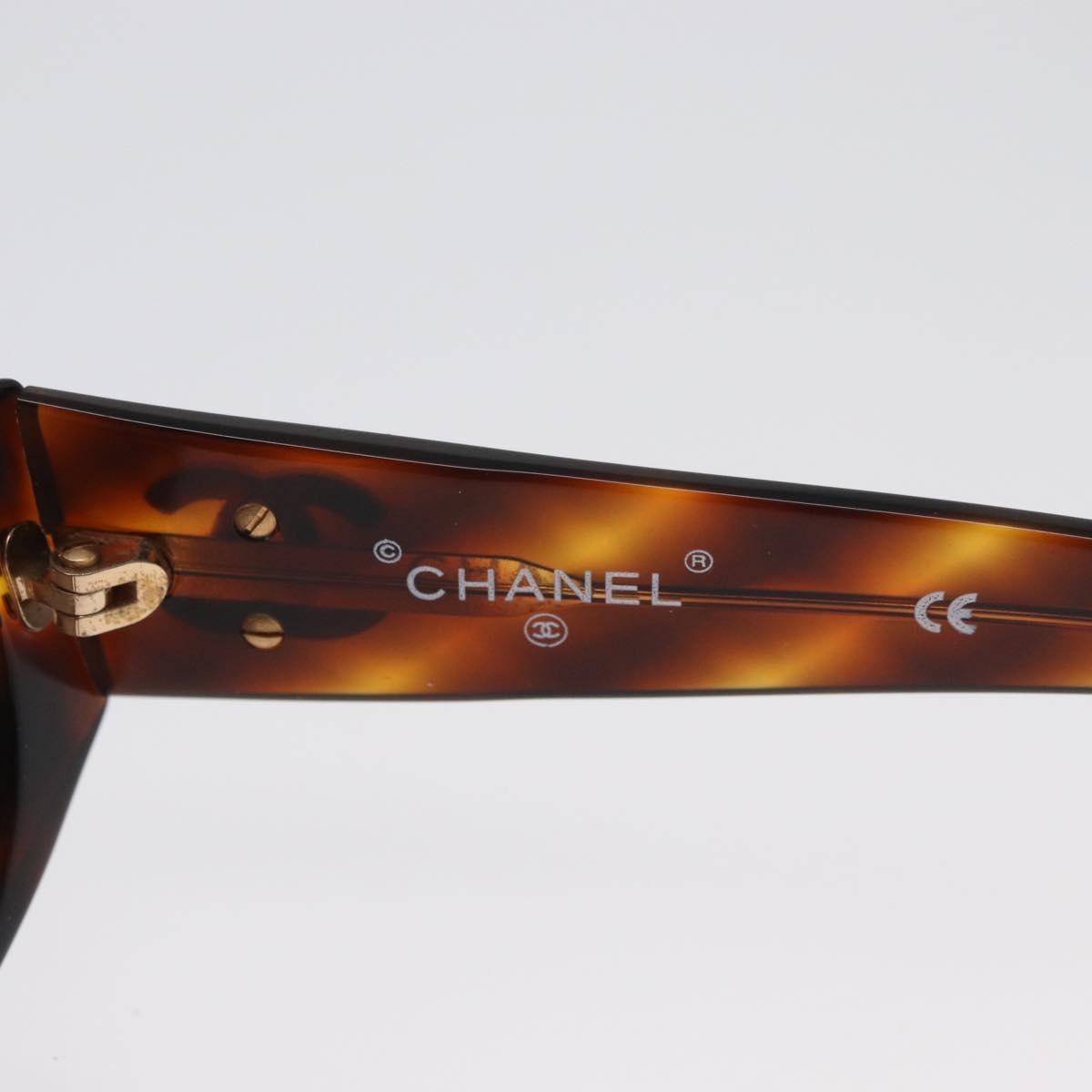 CHANEL Sunglasses plastic Brown CC Auth bs34035