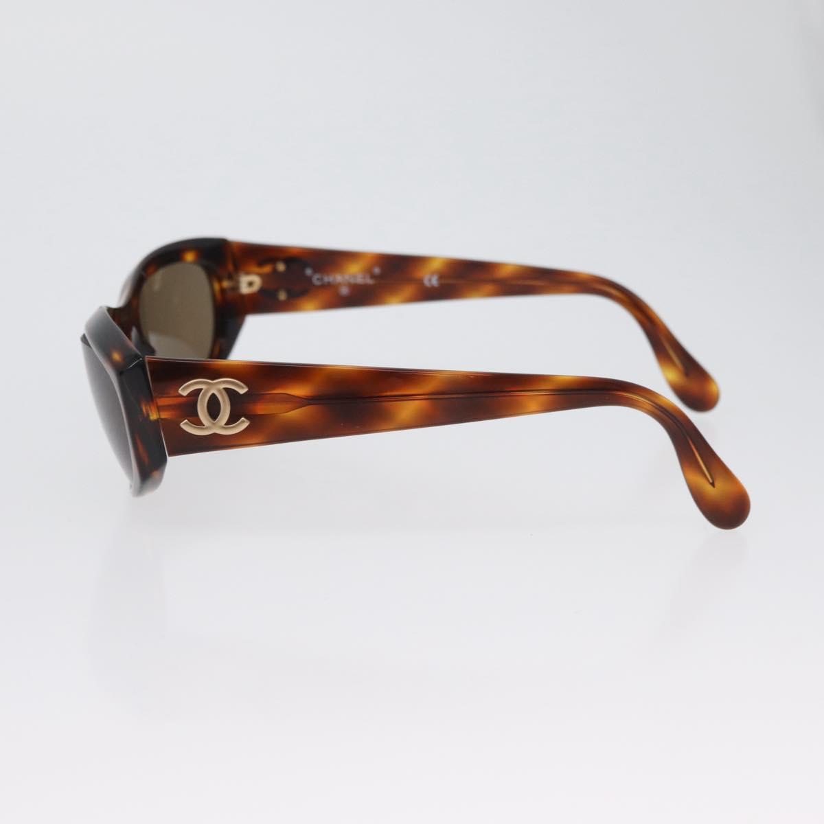 CHANEL Sunglasses plastic Brown CC Auth bs34035