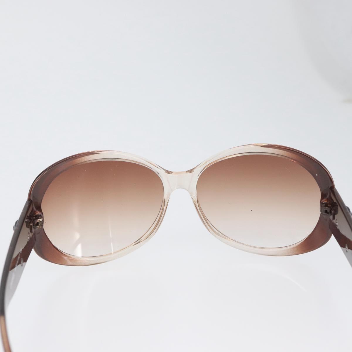 CHANEL Sunglasses plastic Brown CC Auth bs34041