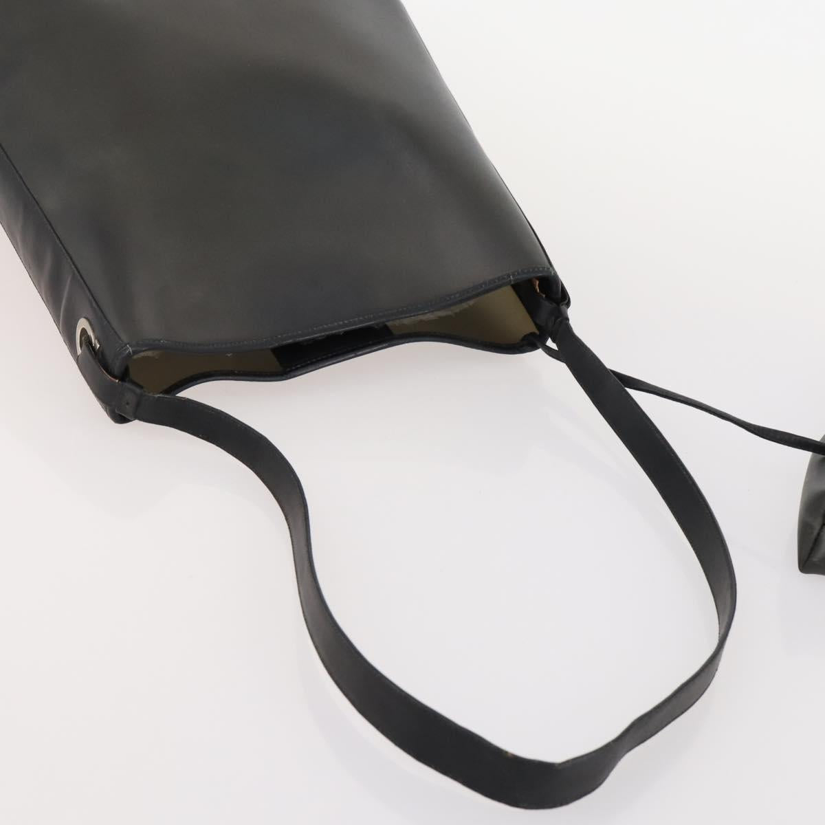 Salvatore Ferragamo Hand Bag Leather 3 Set Black Auth bs34044