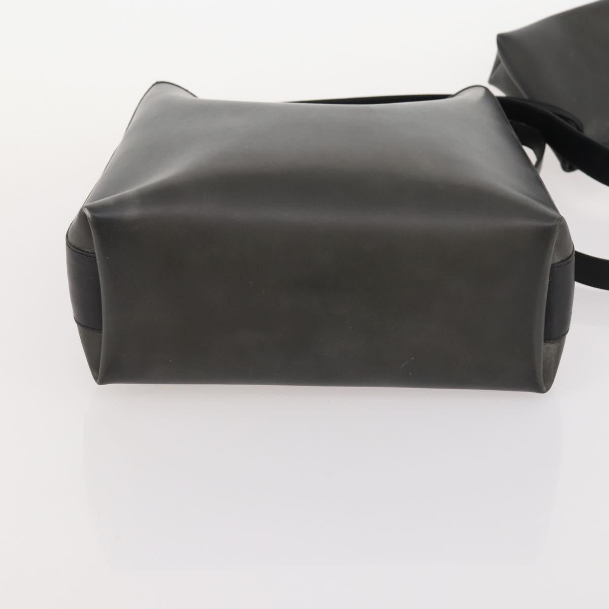Salvatore Ferragamo Hand Bag Leather 3 Set Black Auth bs34044