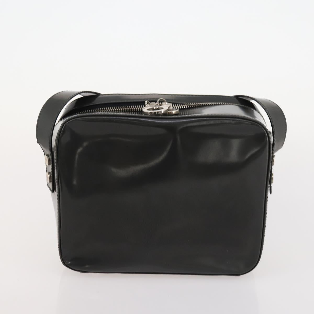 Salvatore Ferragamo Hand Bag Leather 3 Set Black Auth bs34044
