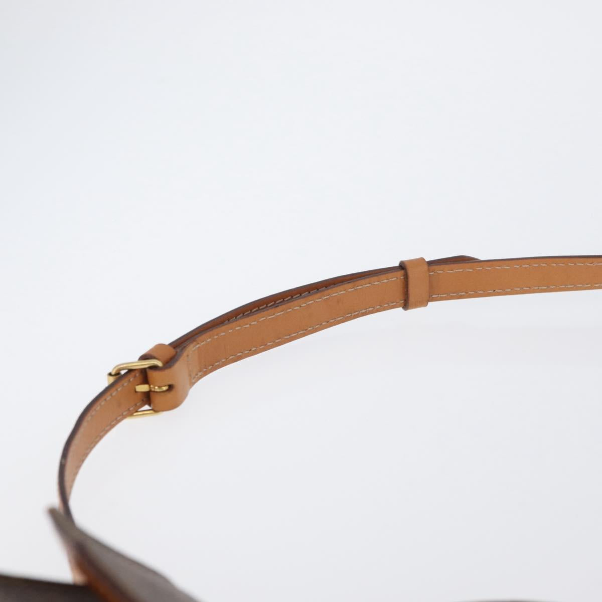CELINE Macadam Canvas Hand Bag PVC 2way Brown Gold Auth bs34055