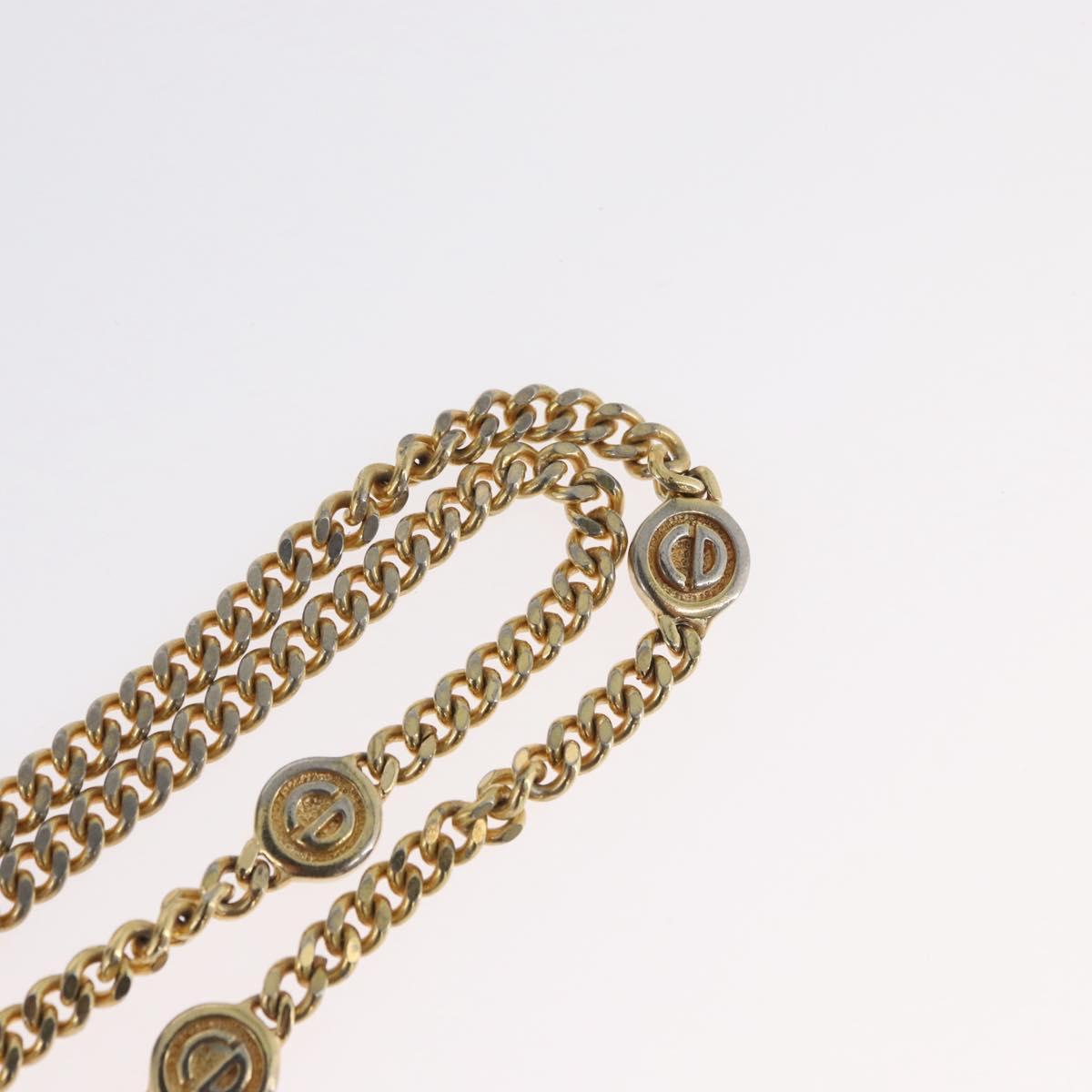 Christian Dior Necklace metal Gold Tone Auth bs34061