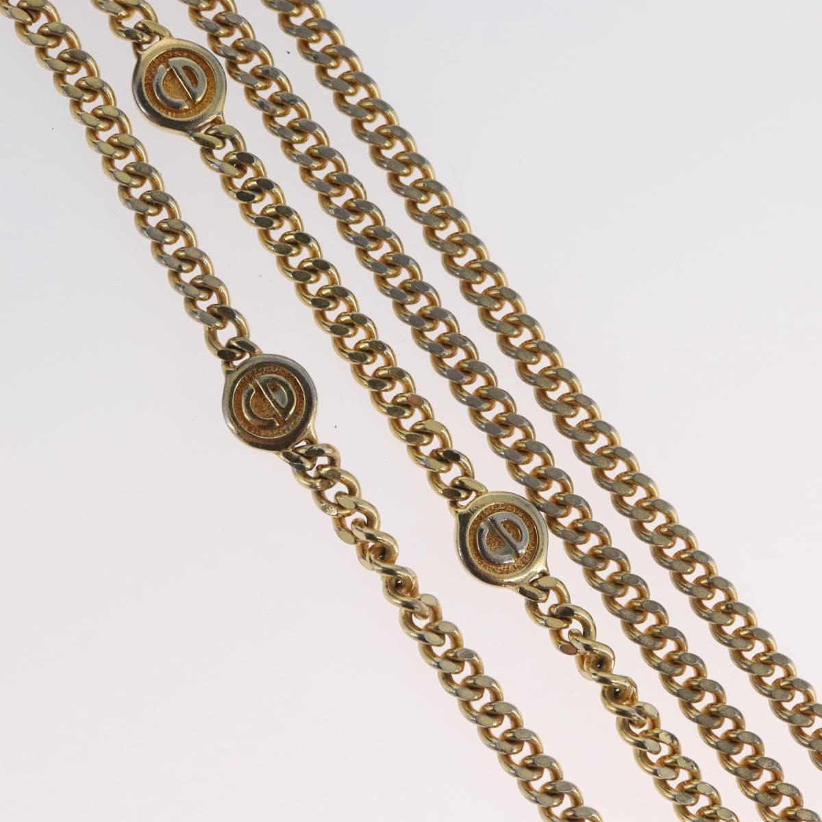 Christian Dior Necklace metal Gold Tone Auth bs34061