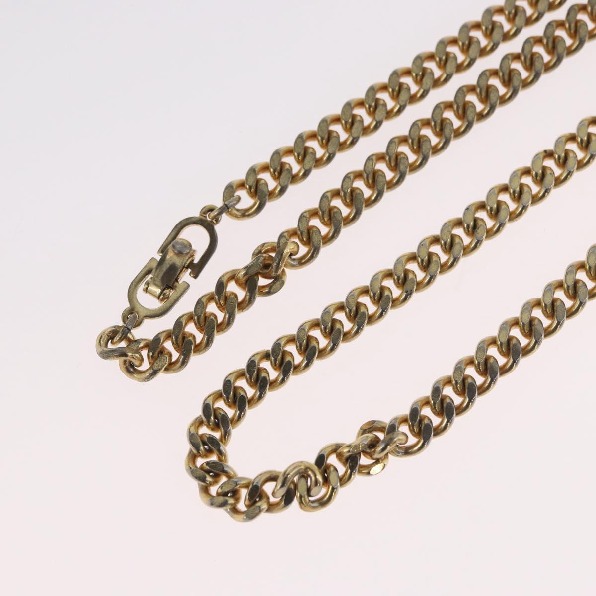 Christian Dior Necklace metal Gold Tone Auth bs34061