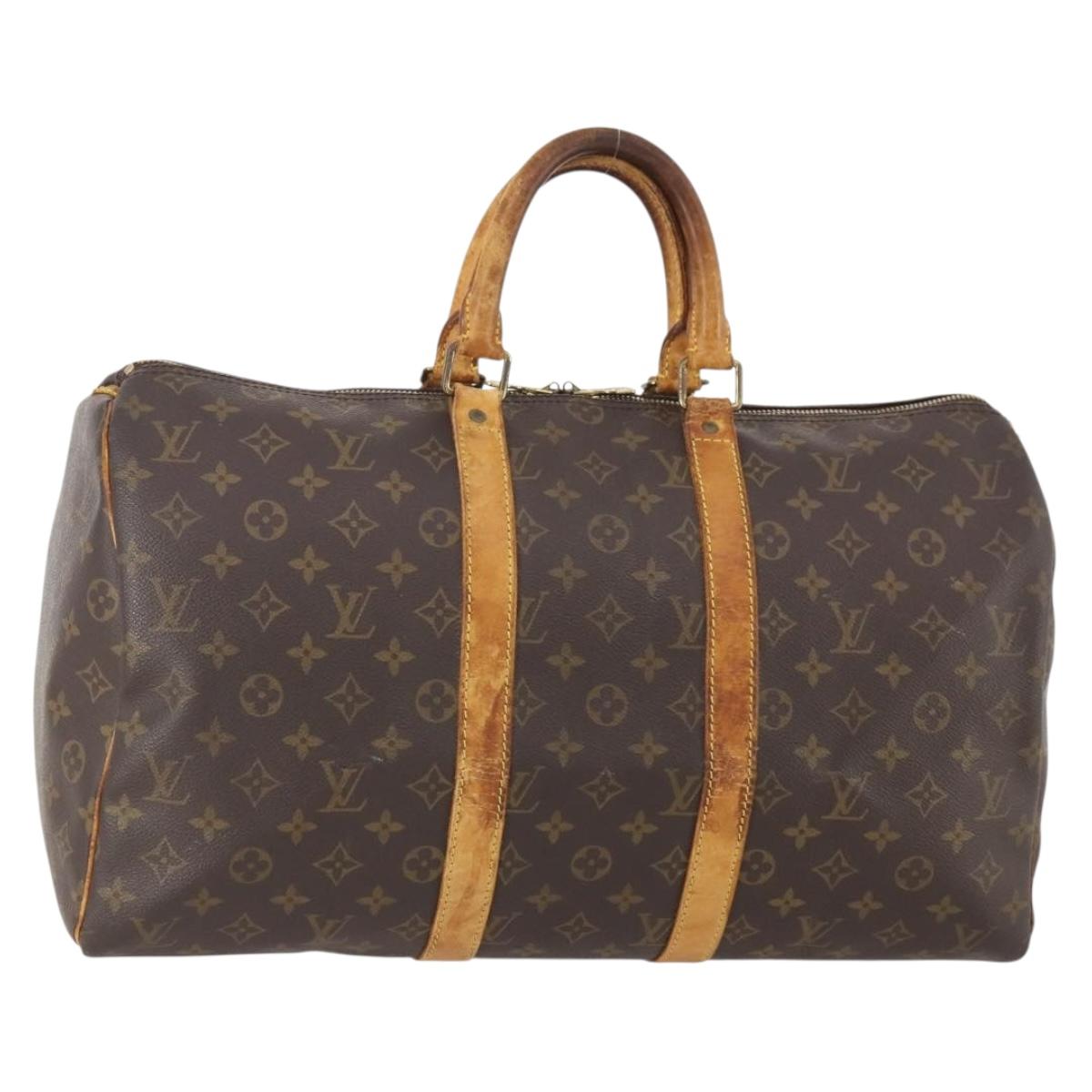 LOUIS VUITTON Monogram Keepall 45 Boston Bag M41428 LV Auth bs34073