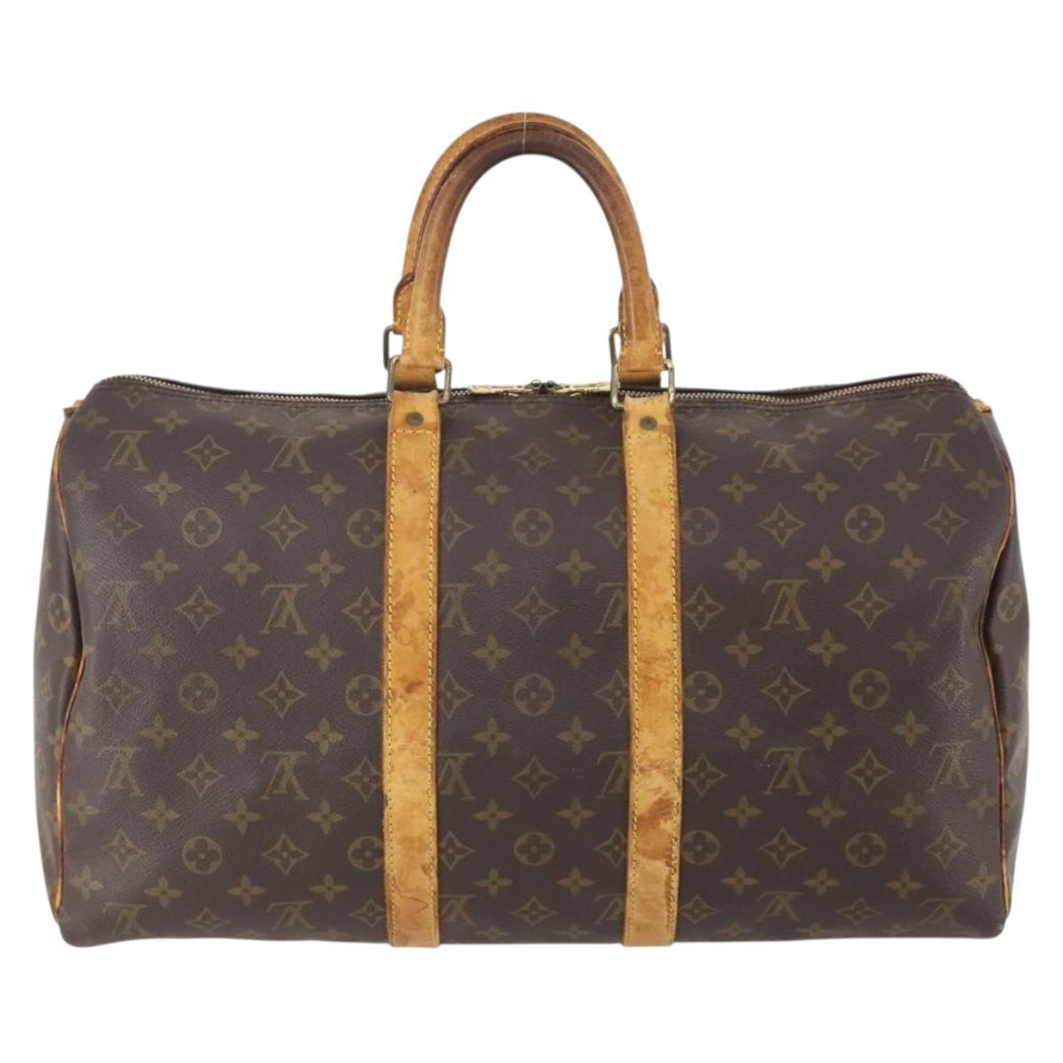 LOUIS VUITTON Monogram Keepall 45 Boston Bag M41428 LV Auth bs34073