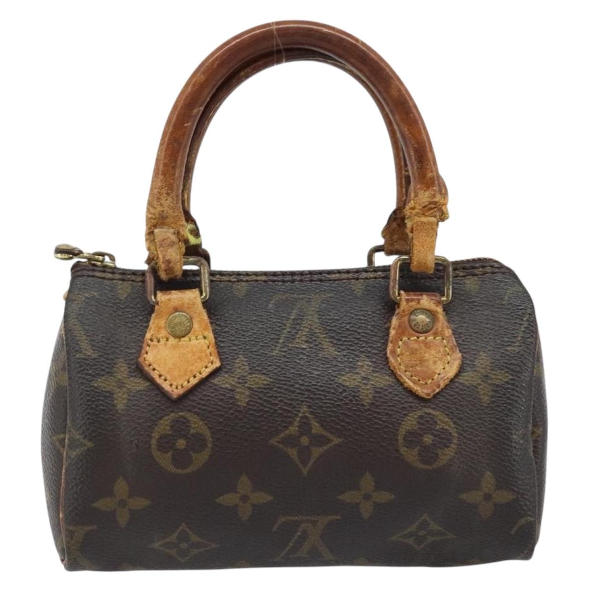LOUIS VUITTON Monogram Mini Speedy Hand Bag M41534 LV Auth bs34085