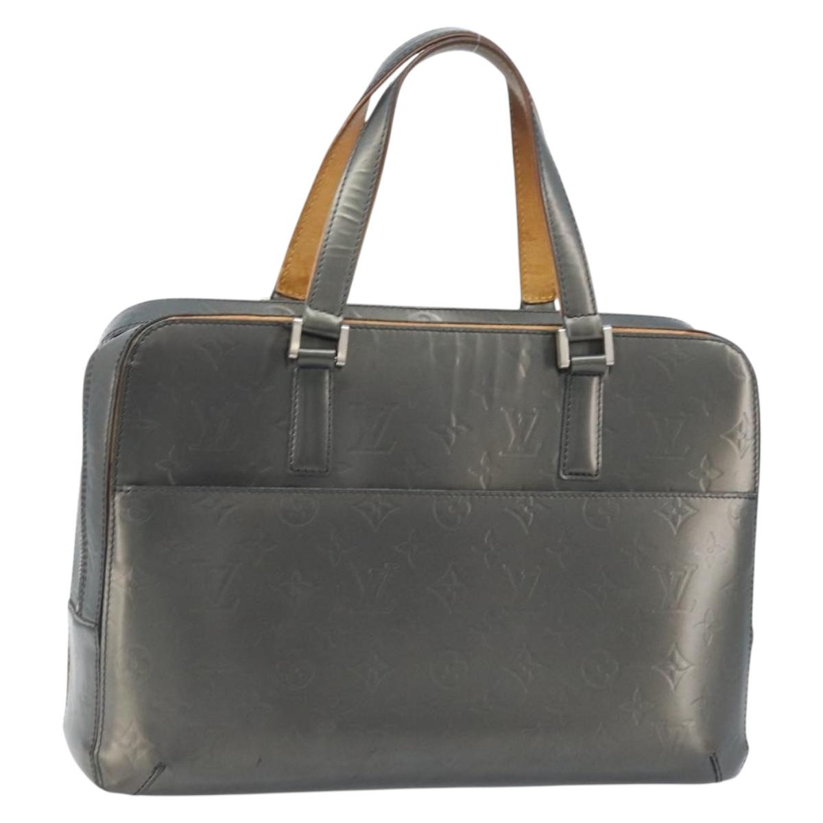 LOUIS VUITTON Monogram Mat Malden Hand Bag Black M55132 LV Auth bs34086