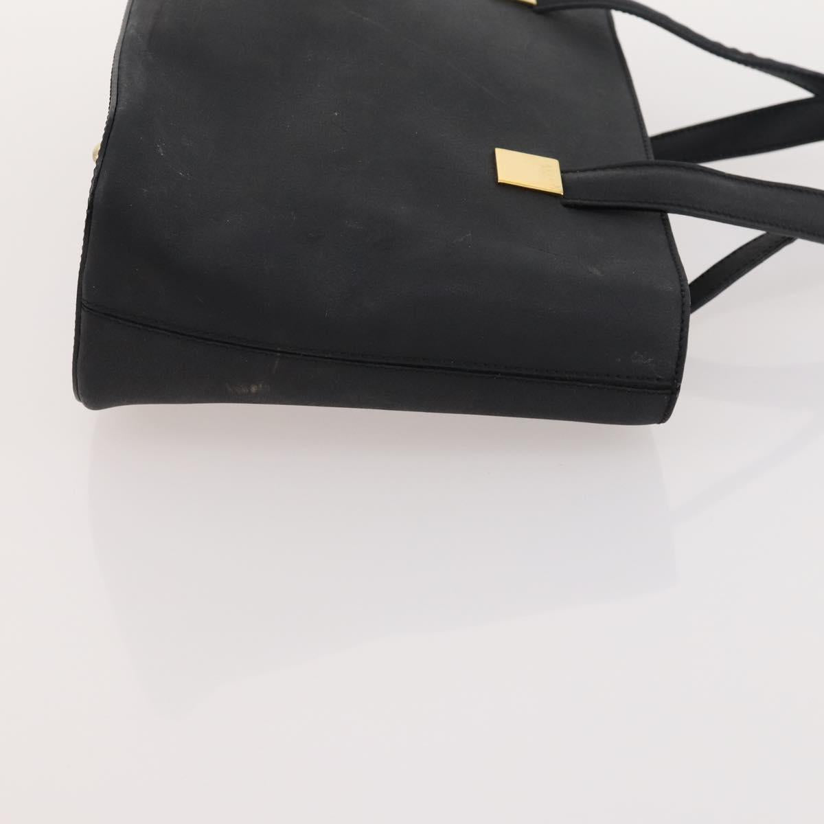 CELINE Macadam Canvas Hand Bag PVC Leather 2 Set Brown Navy Auth bs34088
