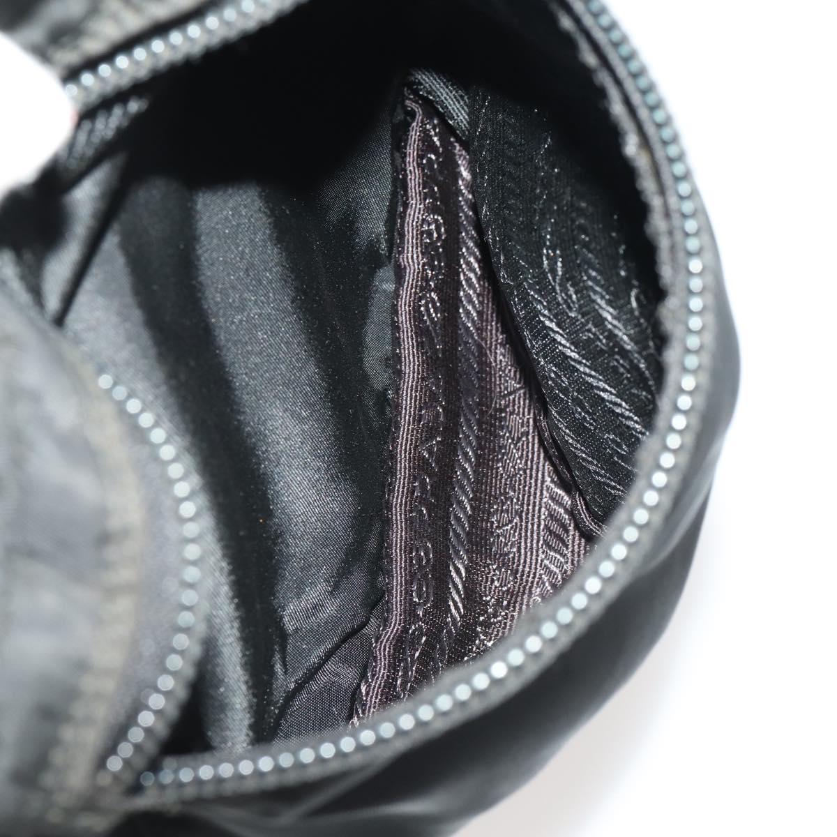 PRADA Backpack Nylon Black Silver Auth bs34099