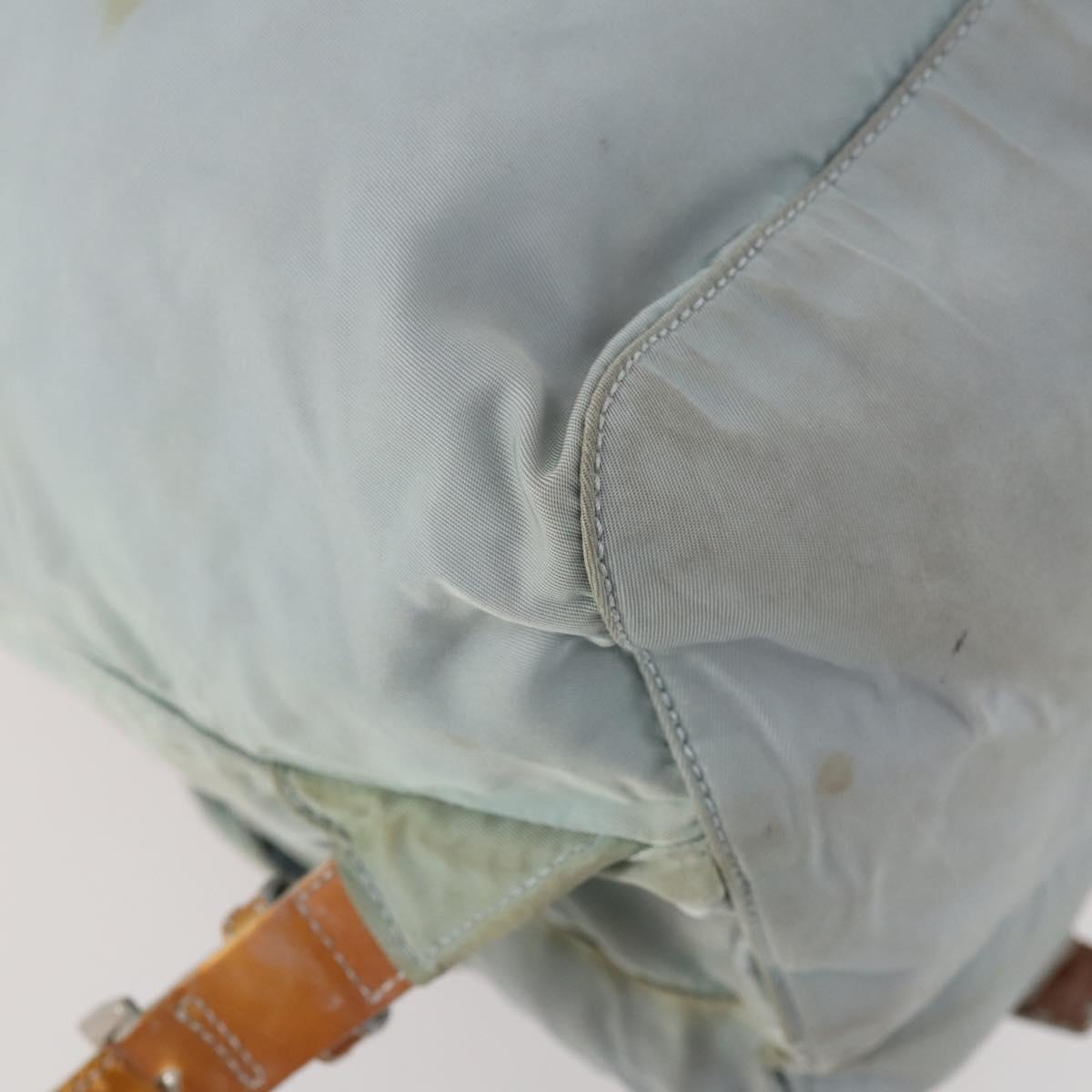 PRADA Backpack Nylon Light Blue Silver Auth bs34101