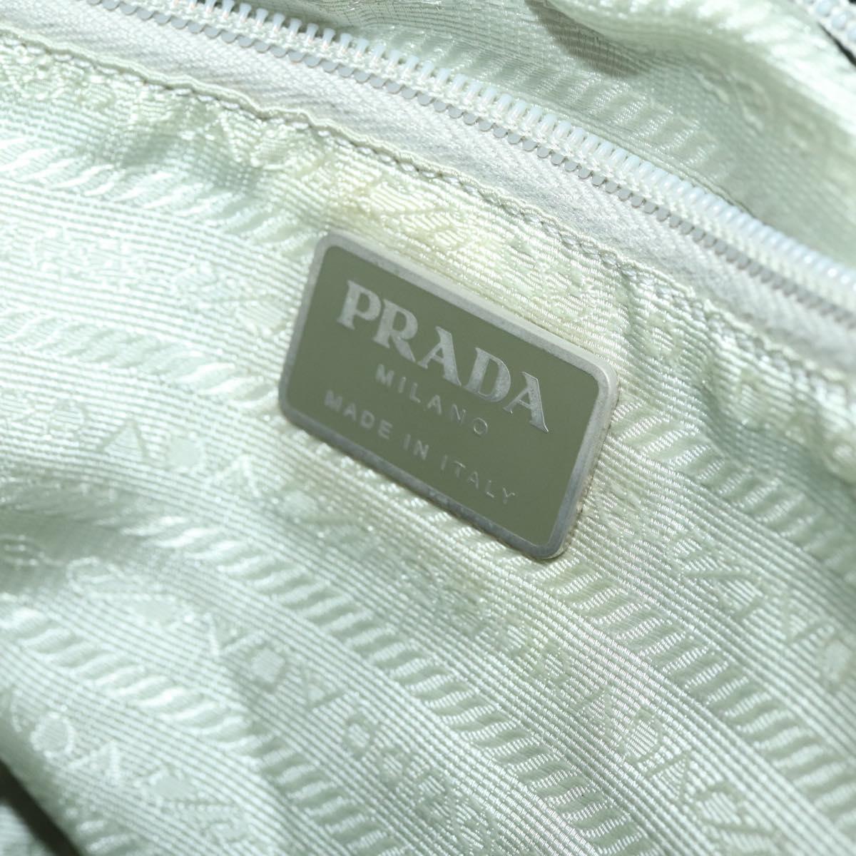 PRADA Backpack Nylon Light Blue Silver Auth bs34101