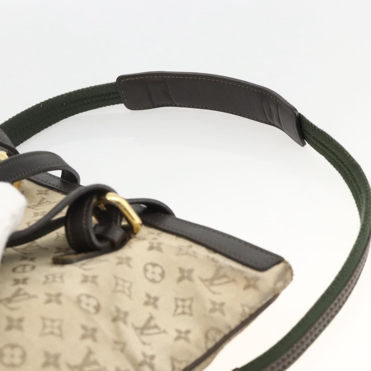 LOUIS VUITTON Monogram Mini Françoise Tote Bag 2way Khaki M92209 LV Auth bs34106