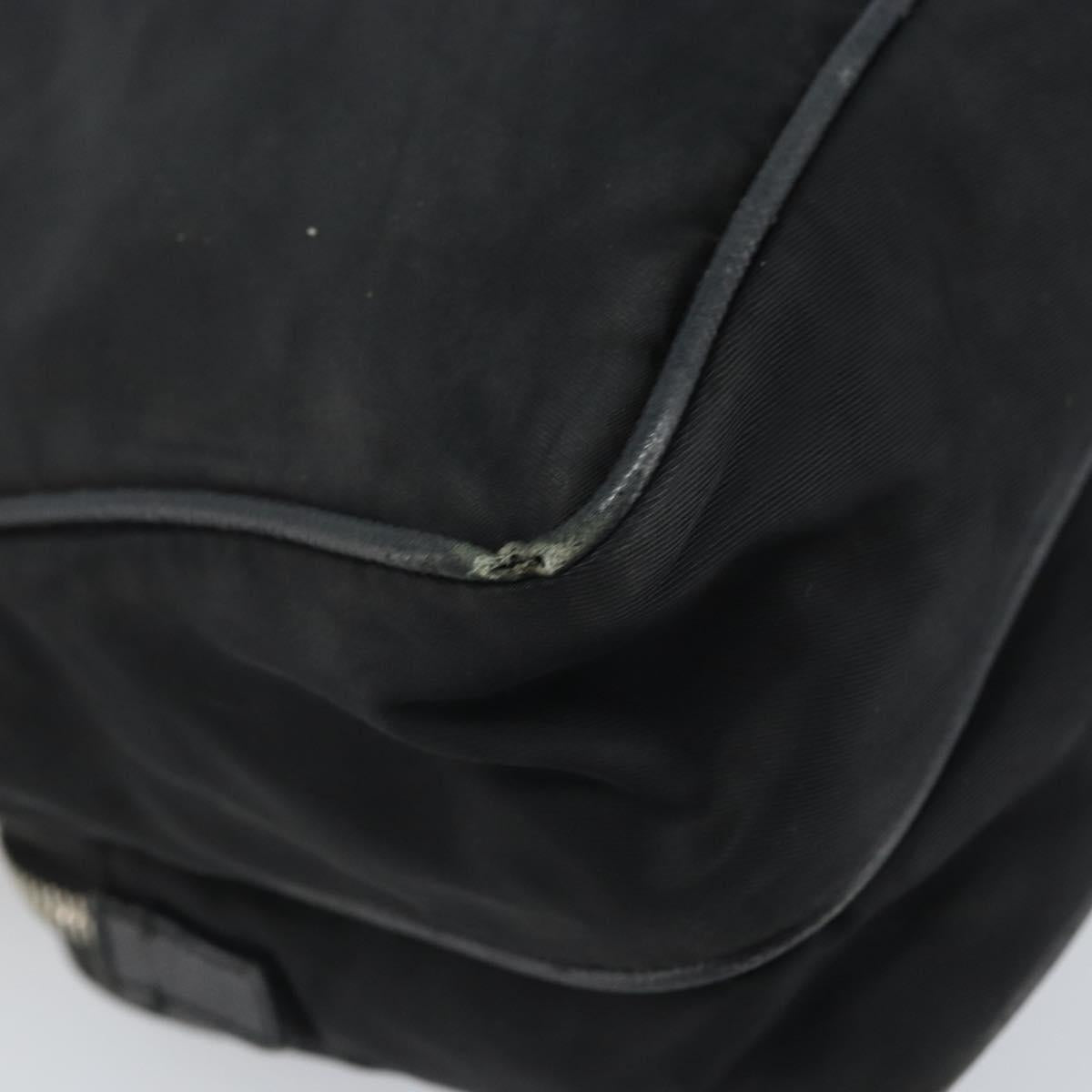 PRADA Shoulder Bag Nylon Black Silver Auth bs34107
