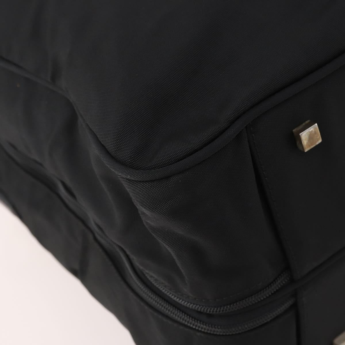 GUCCI Boston Bag Canvas 2way Black Silver 012 0393 12 Auth bs34117