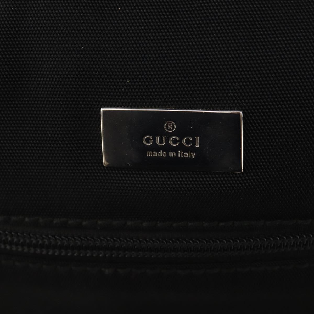 GUCCI Boston Bag Canvas 2way Black Silver 012 0393 12 Auth bs34117