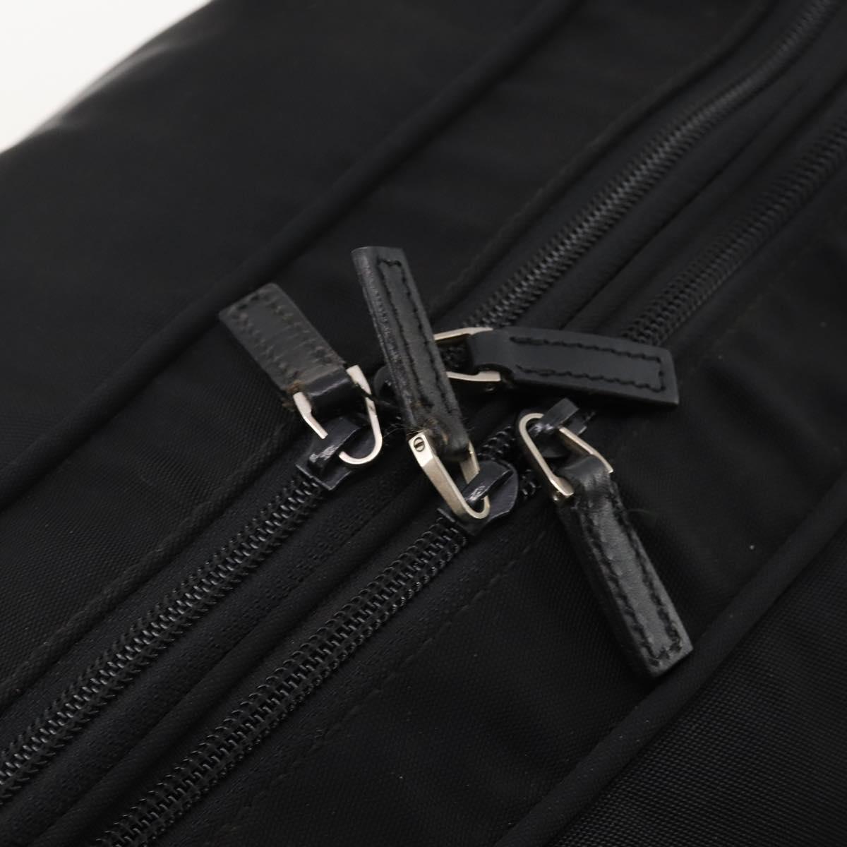 GUCCI Boston Bag Canvas 2way Black Silver 012 0393 12 Auth bs34117