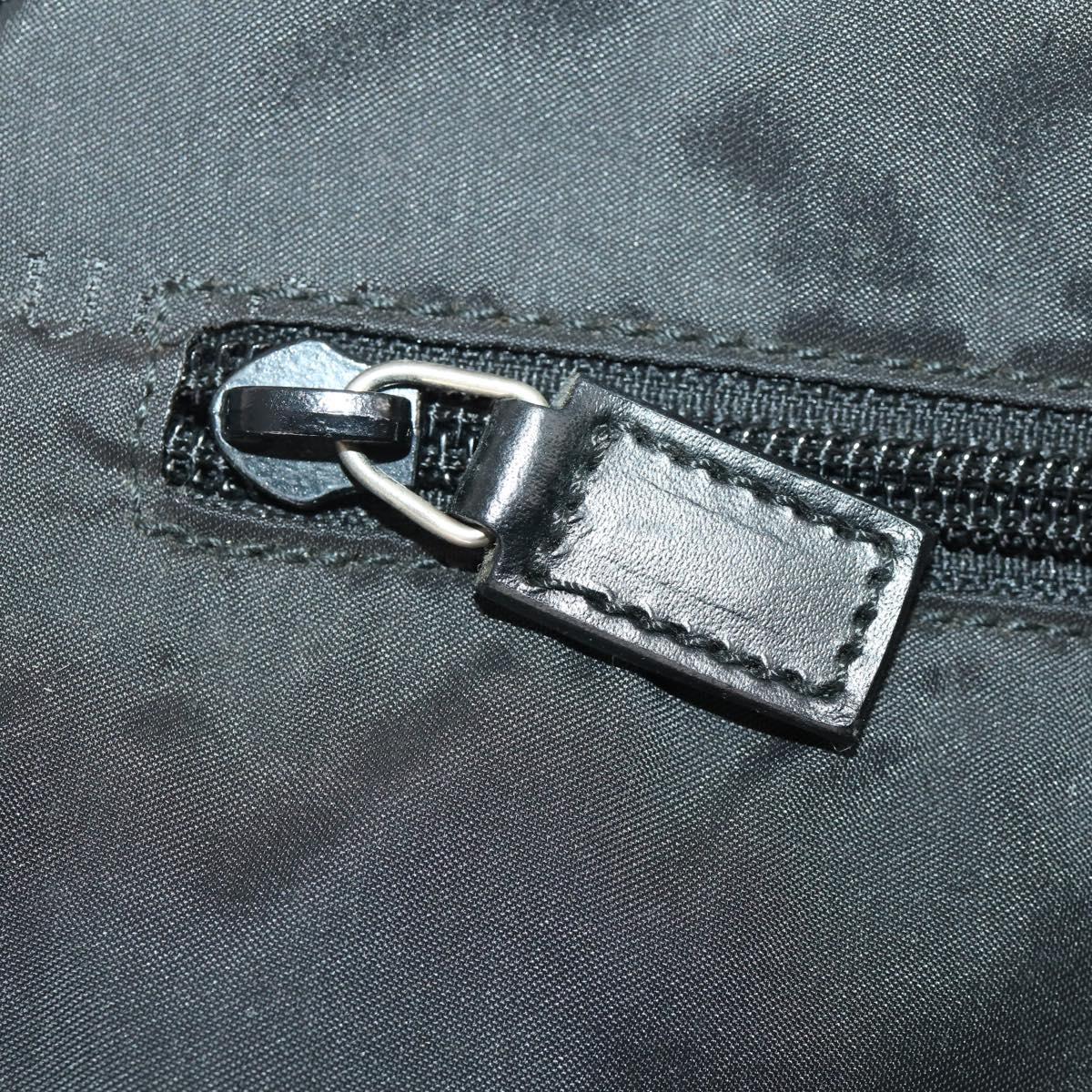 GUCCI Boston Bag Canvas 2way Black Silver 012 0393 12 Auth bs34117