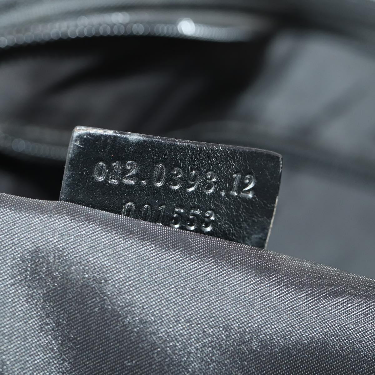 GUCCI Boston Bag Canvas 2way Black Silver 012 0393 12 Auth bs34117