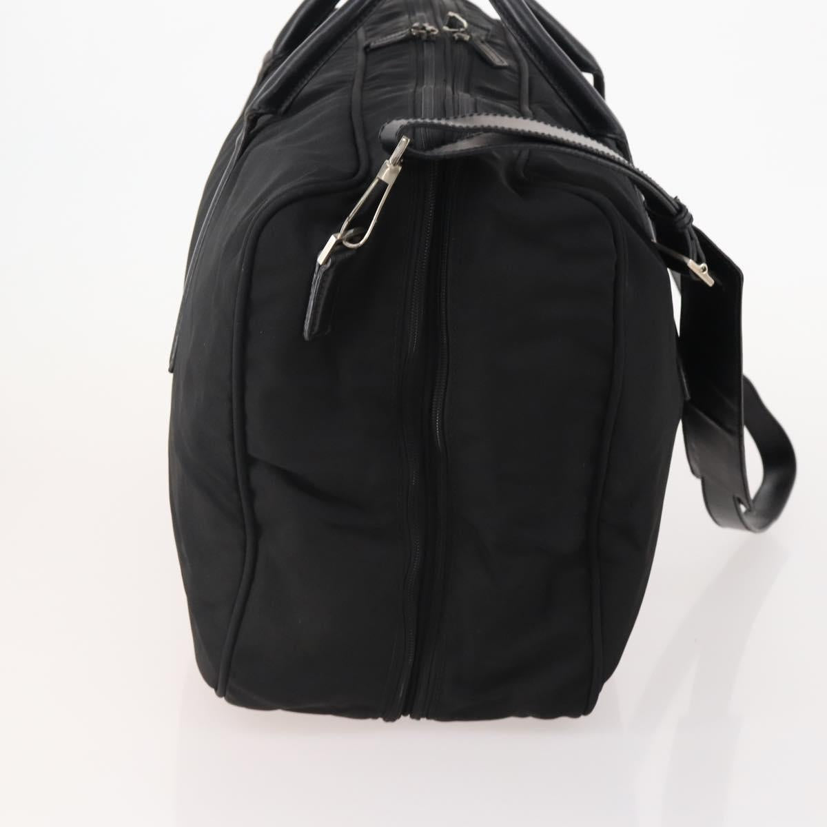GUCCI Boston Bag Canvas 2way Black Silver 012 0393 12 Auth bs34117