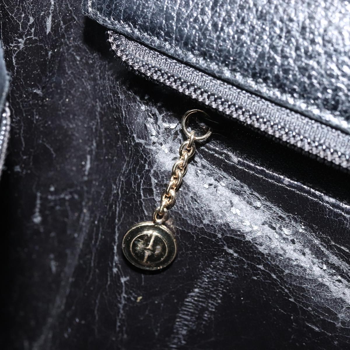 GUCCI Tote Bag Leather Black Gold 002 1817 0336 Auth bs34118