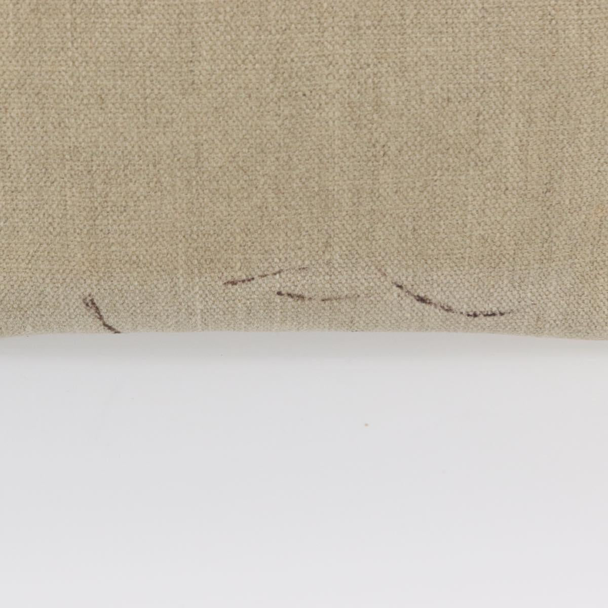 BALENCIAGA Paper A 6 Zip Around Bag Canvas 2way Beige Silver 370926 Auth bs34126