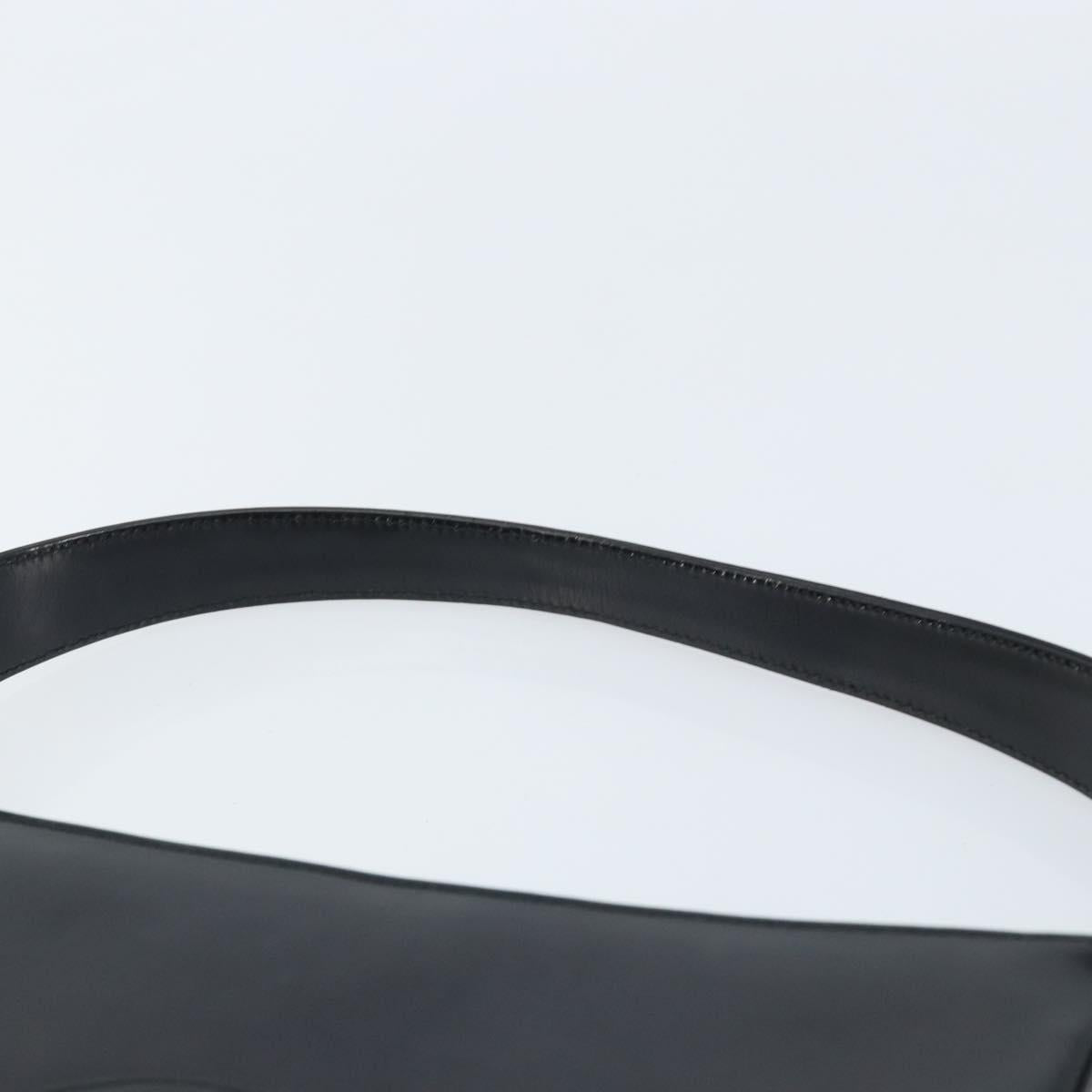 GUCCI Shoulder Bag Patent leather Silver Black 000 1013 0506 Auth bs34127