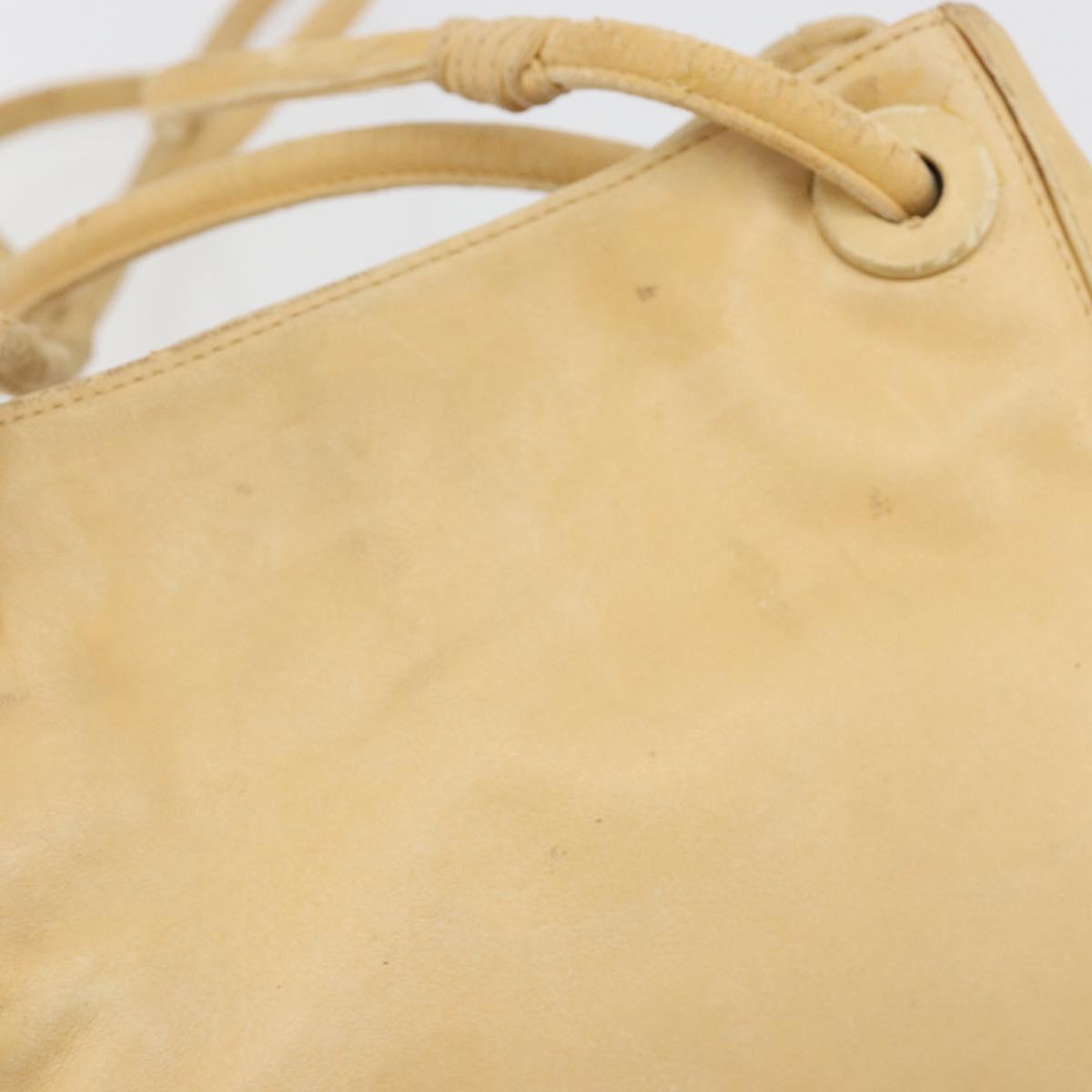 CHANEL Matelasse Tote Bag Lamb Skin Beige CC Auth bs34128