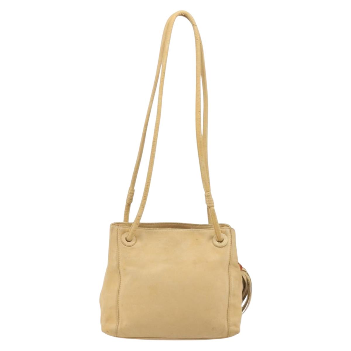 CHANEL Matelasse Tote Bag Lamb Skin Beige CC Auth bs34128