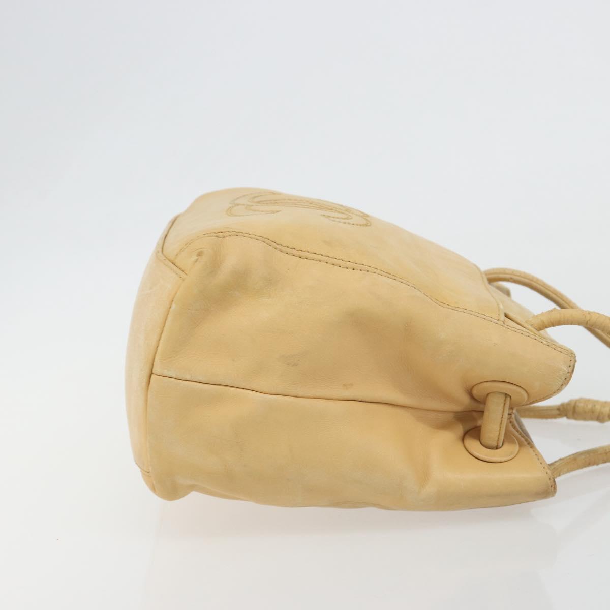 CHANEL Matelasse Tote Bag Lamb Skin Beige CC Auth bs34128