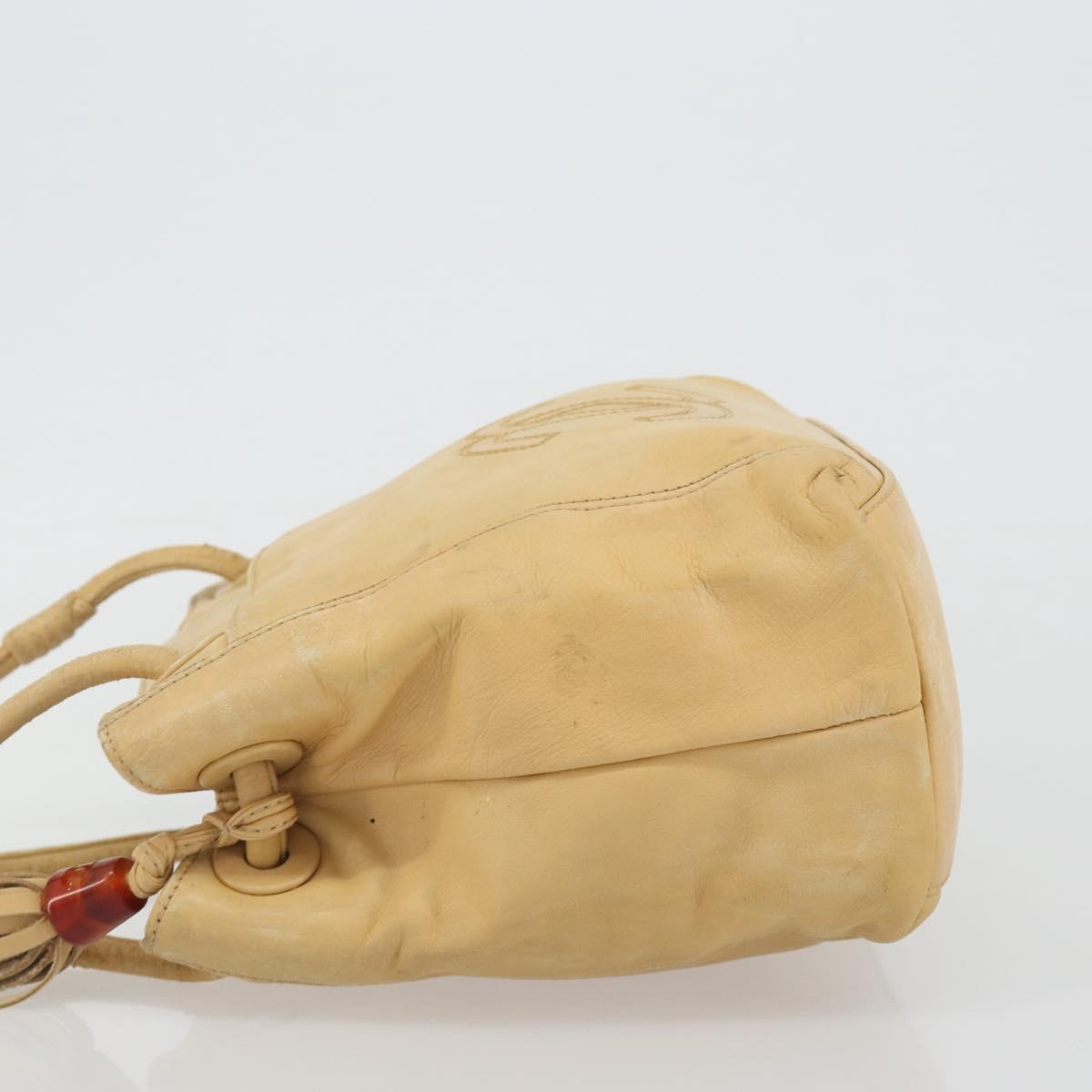 CHANEL Matelasse Tote Bag Lamb Skin Beige CC Auth bs34128