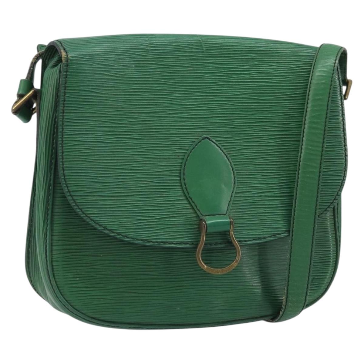 LOUIS VUITTON Epi Saint Cloud GM Shoulder Bag Green M52194 LV Auth bs34130