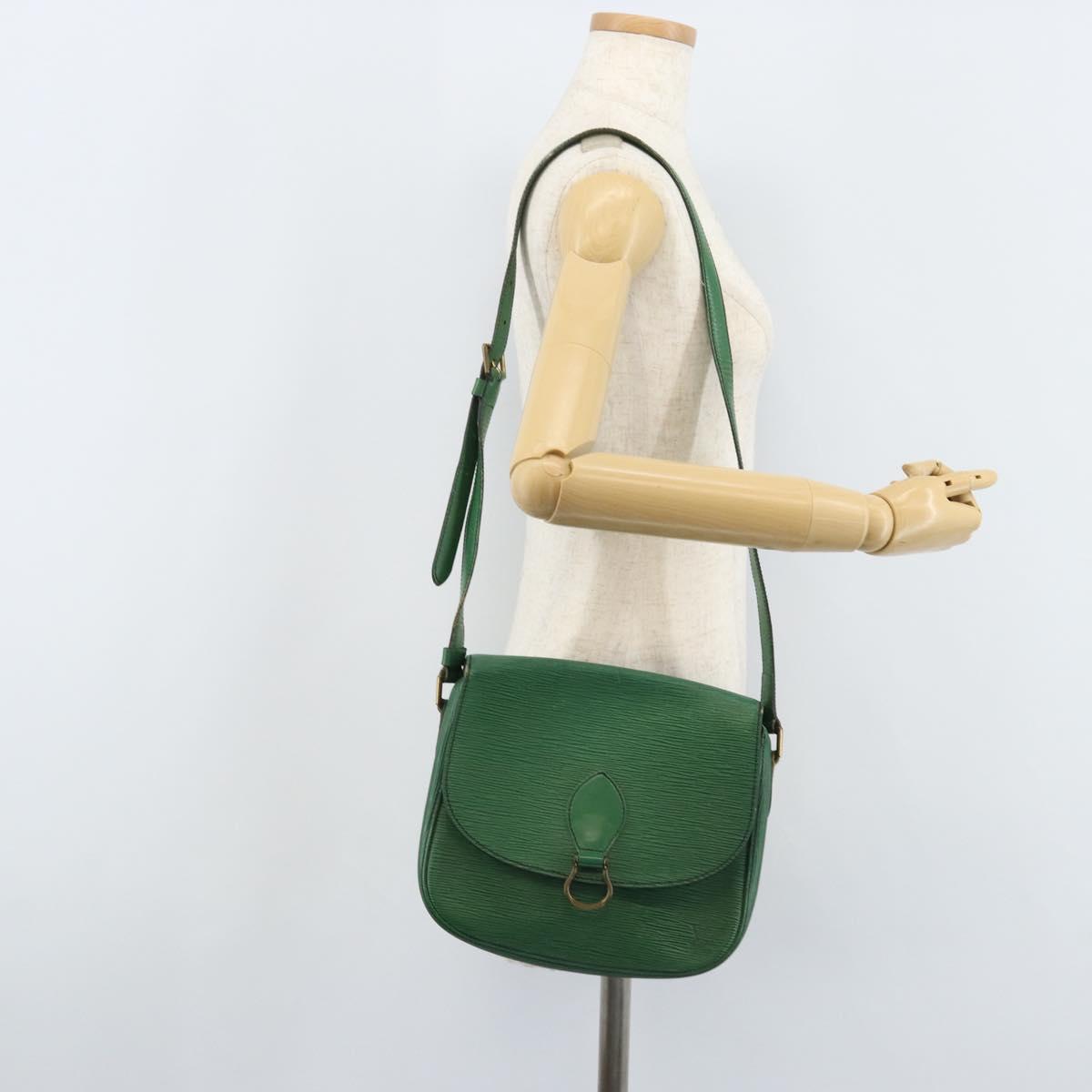 LOUIS VUITTON Epi Saint Cloud GM Shoulder Bag Green M52194 LV Auth bs34130