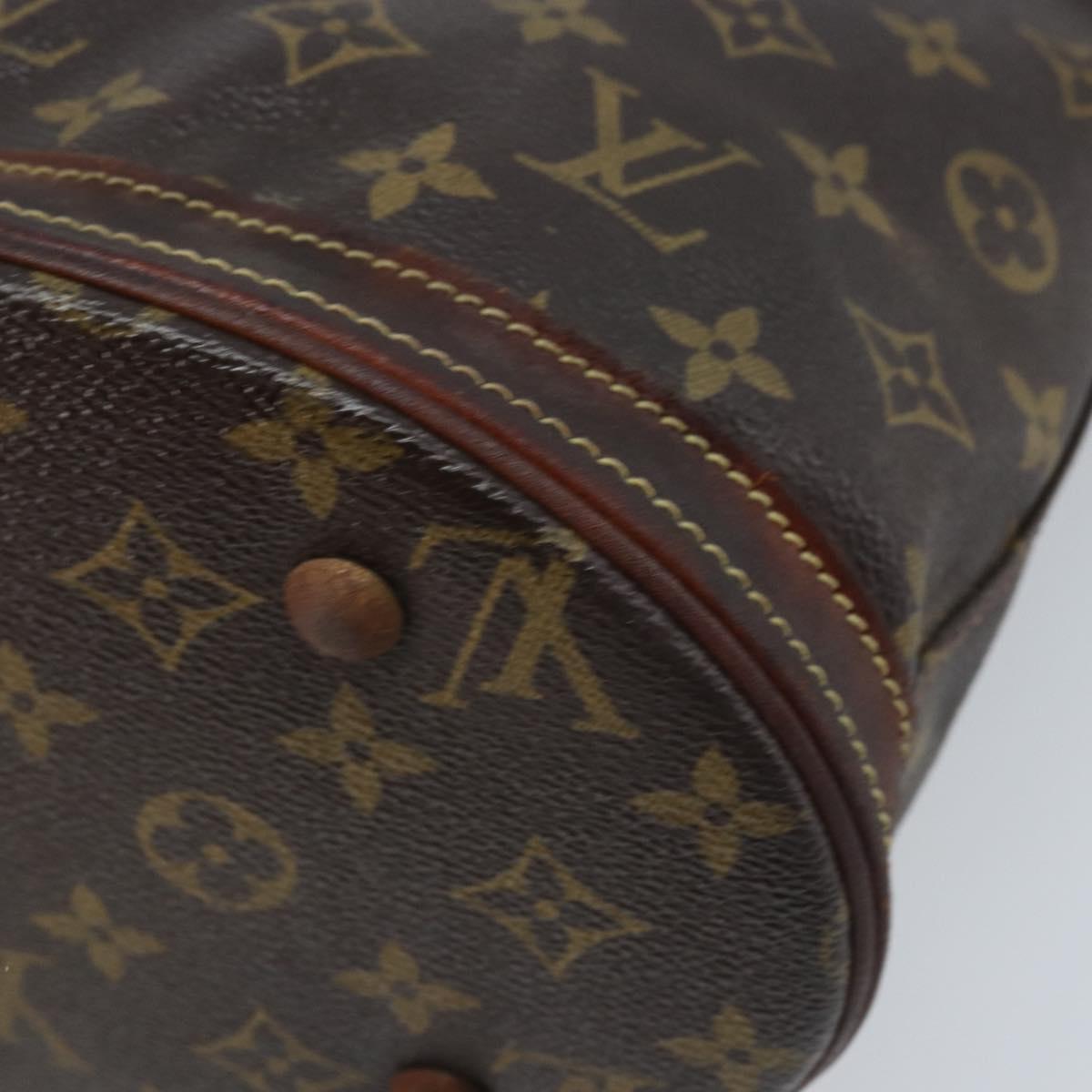 LOUIS VUITTON Monogram Bucket PM Shoulder Bag M42238 LV Auth bs34133