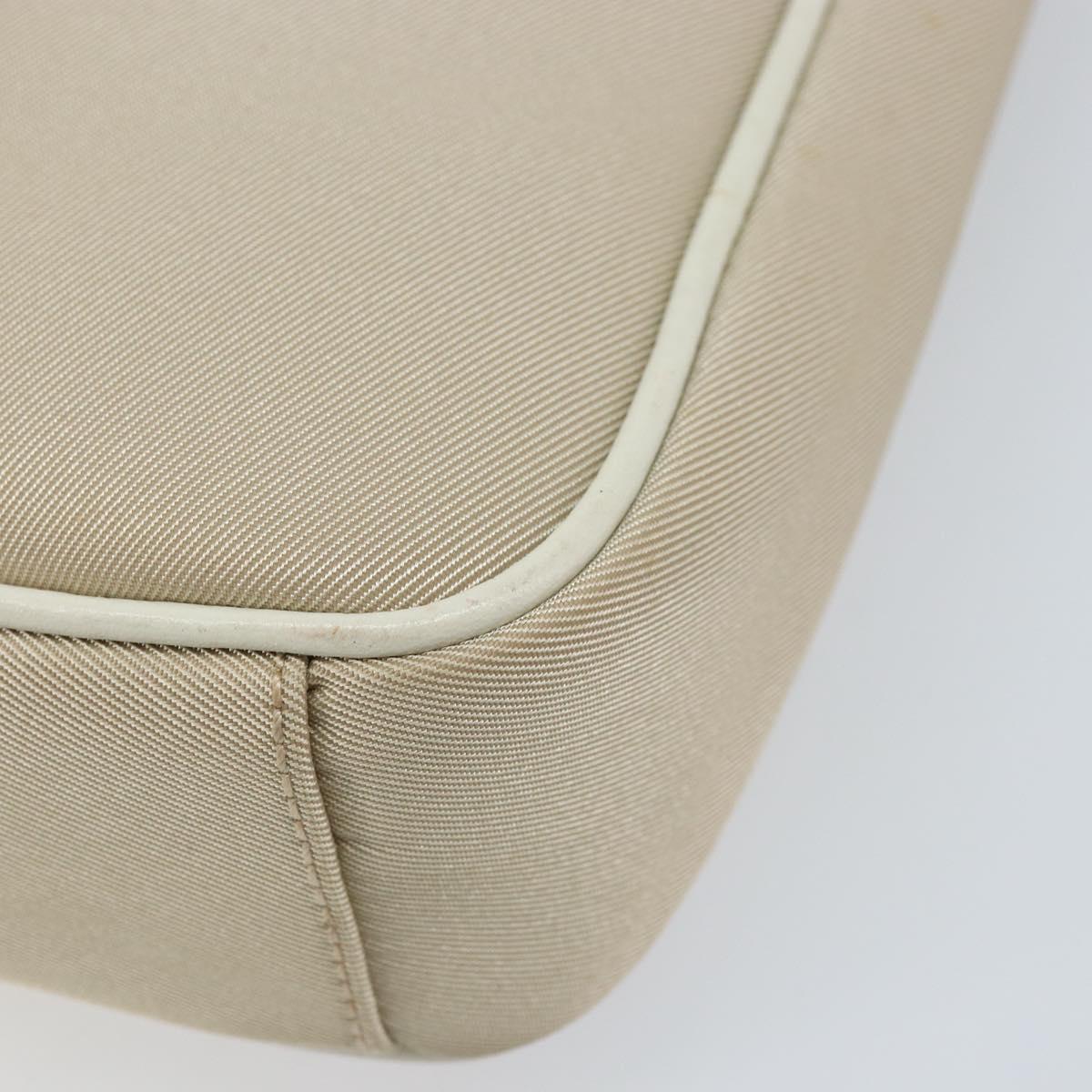 BURBERRY Nova Check Shoulder Bag Nylon Beige Silver Auth bs34138