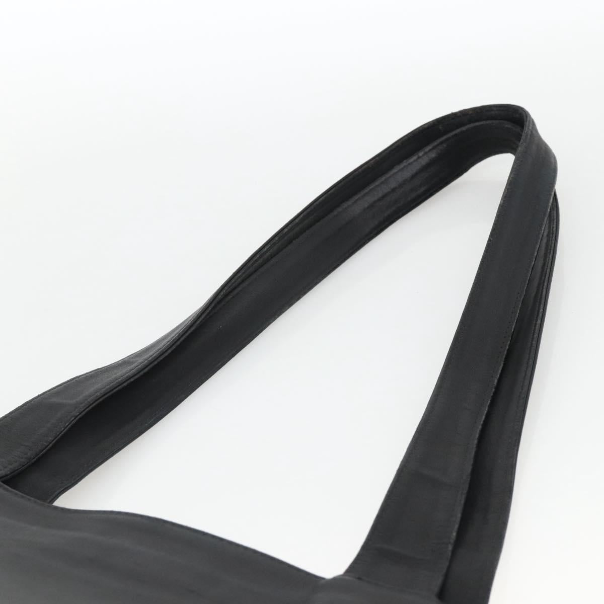 CHANEL Tote Bag Leather Black CC Auth bs34155