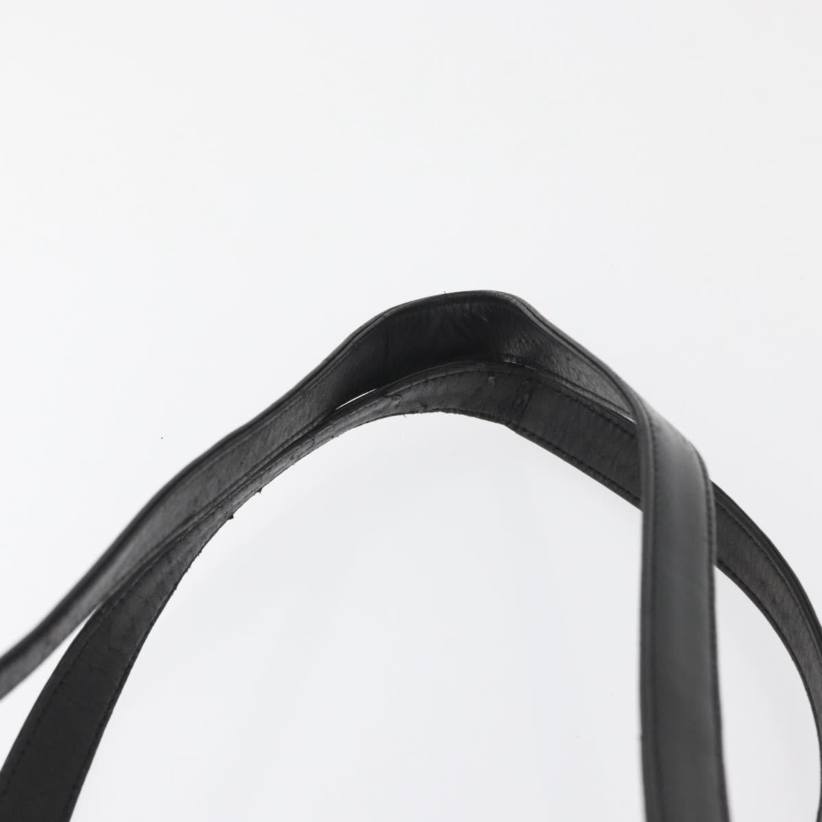 CHANEL Tote Bag Patent leather Black Gold CC Auth bs34158