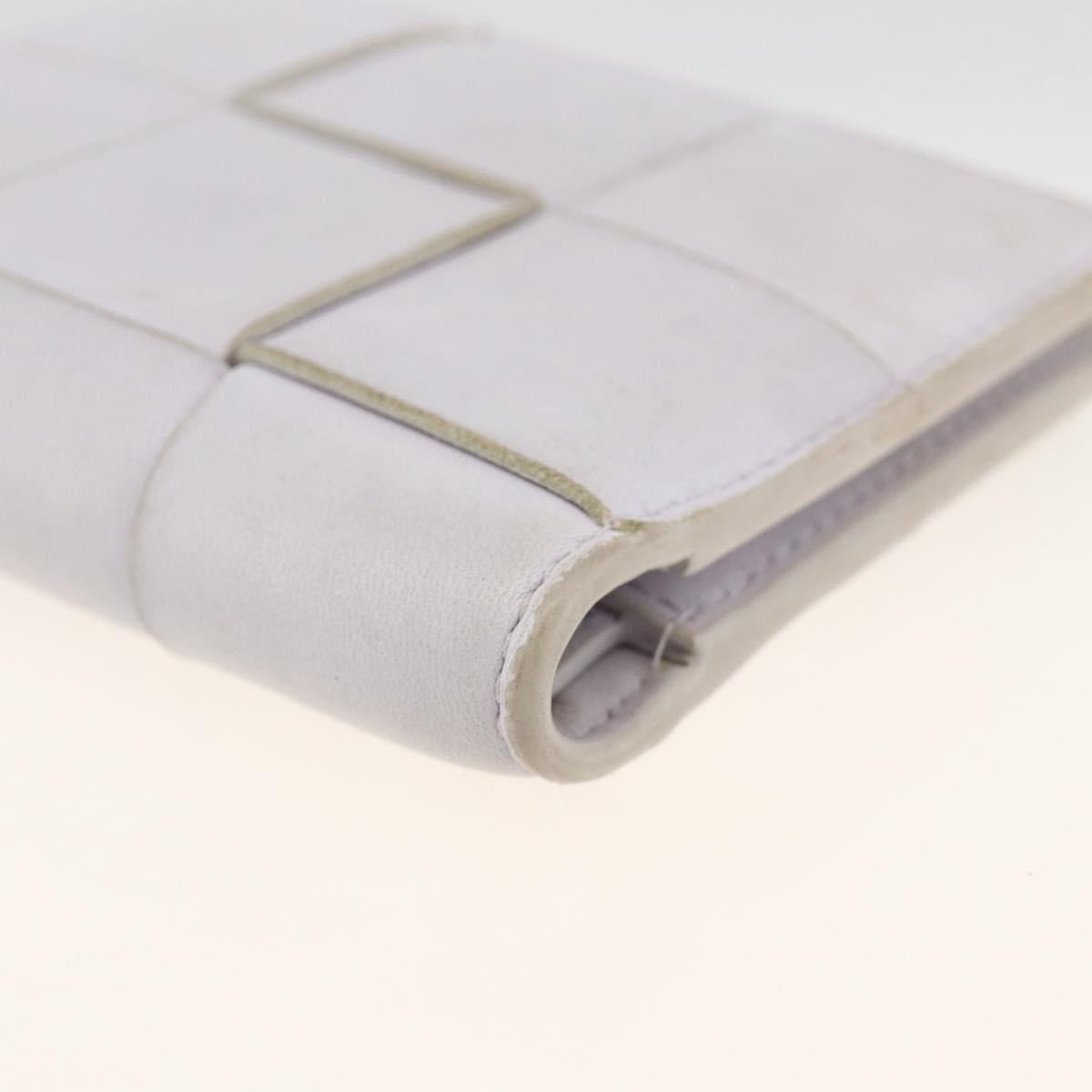 BOTTEGA VENETA INTRECCIATO Bifold Wallet Leather Purple Gold Auth bs34168
