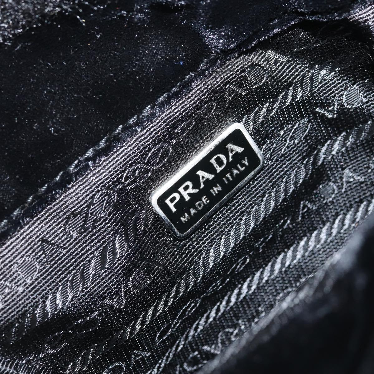 PRADA Pouch Velor Black Auth bs34170