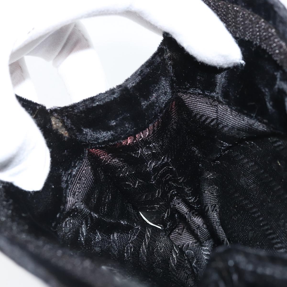 PRADA Pouch Velor Black Auth bs34170