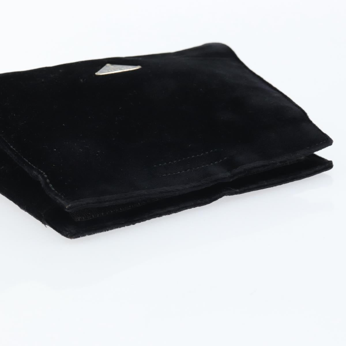 PRADA Pouch Velor Black Auth bs34170