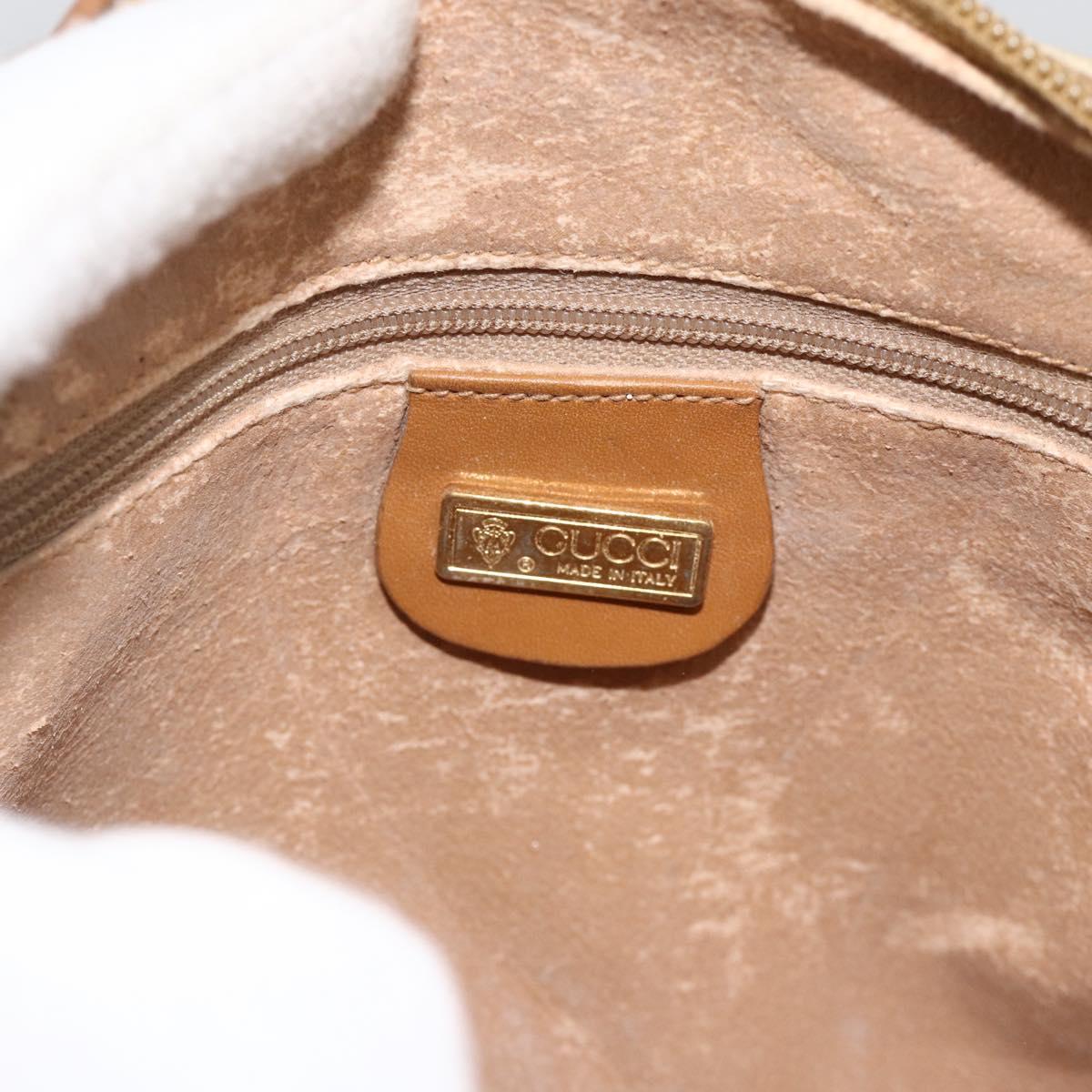 GUCCI Micro GG Supreme Shoulder Bag PVC Beige Gold 007 104 4916 Auth bs34174
