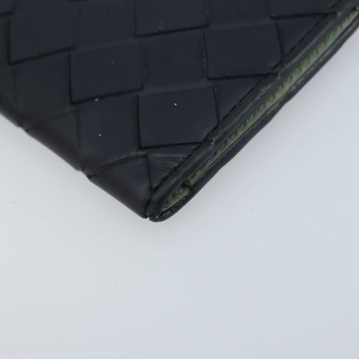 BOTTEGA VENETA INTRECCIATO Card Case Leather Black Auth bs34178