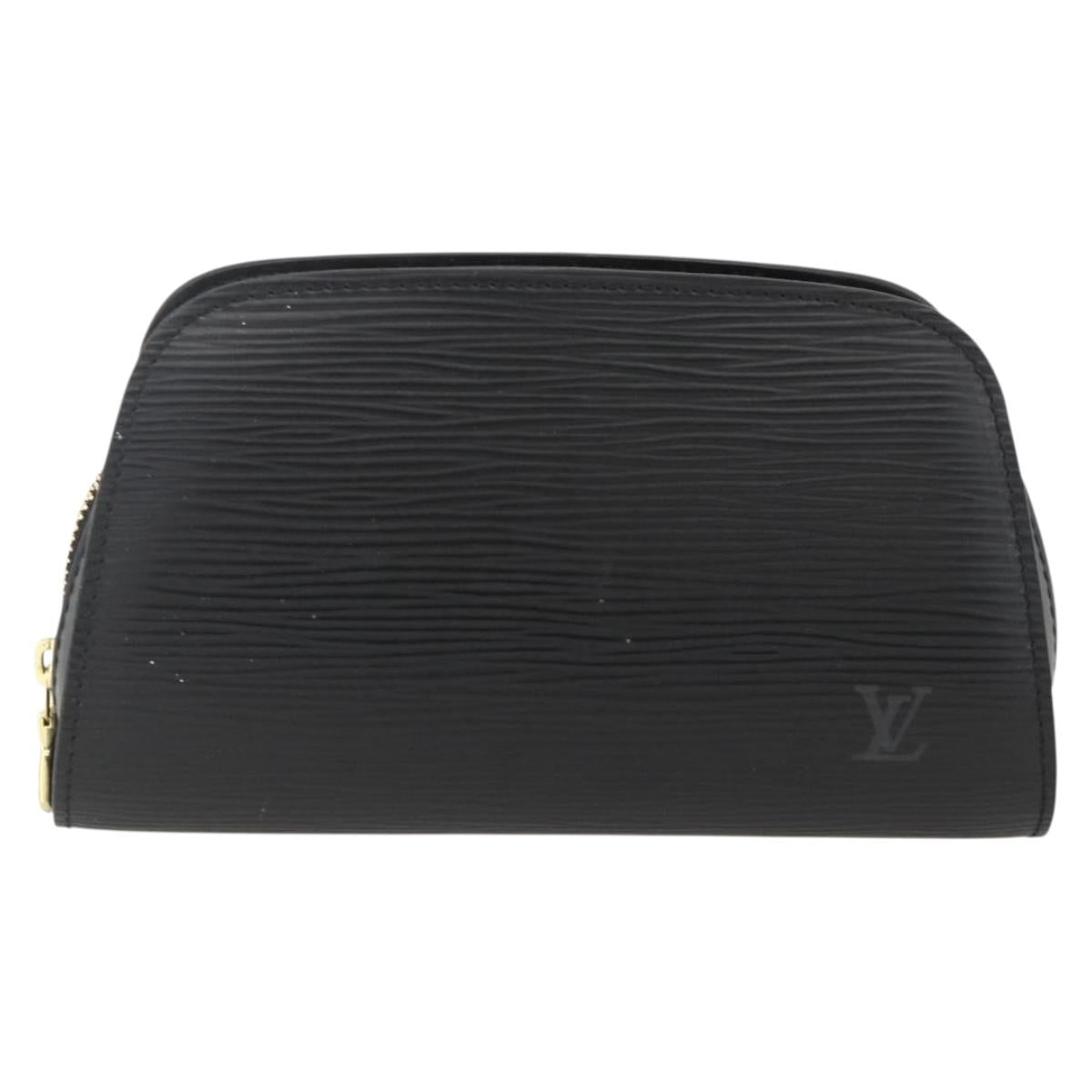 LOUIS VUITTON Epi Dauphine PM Pouch Black M48442 LV Auth bs34183