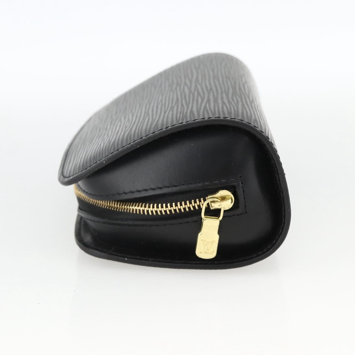 LOUIS VUITTON Epi Dauphine PM Pouch Black M48442 LV Auth bs34183