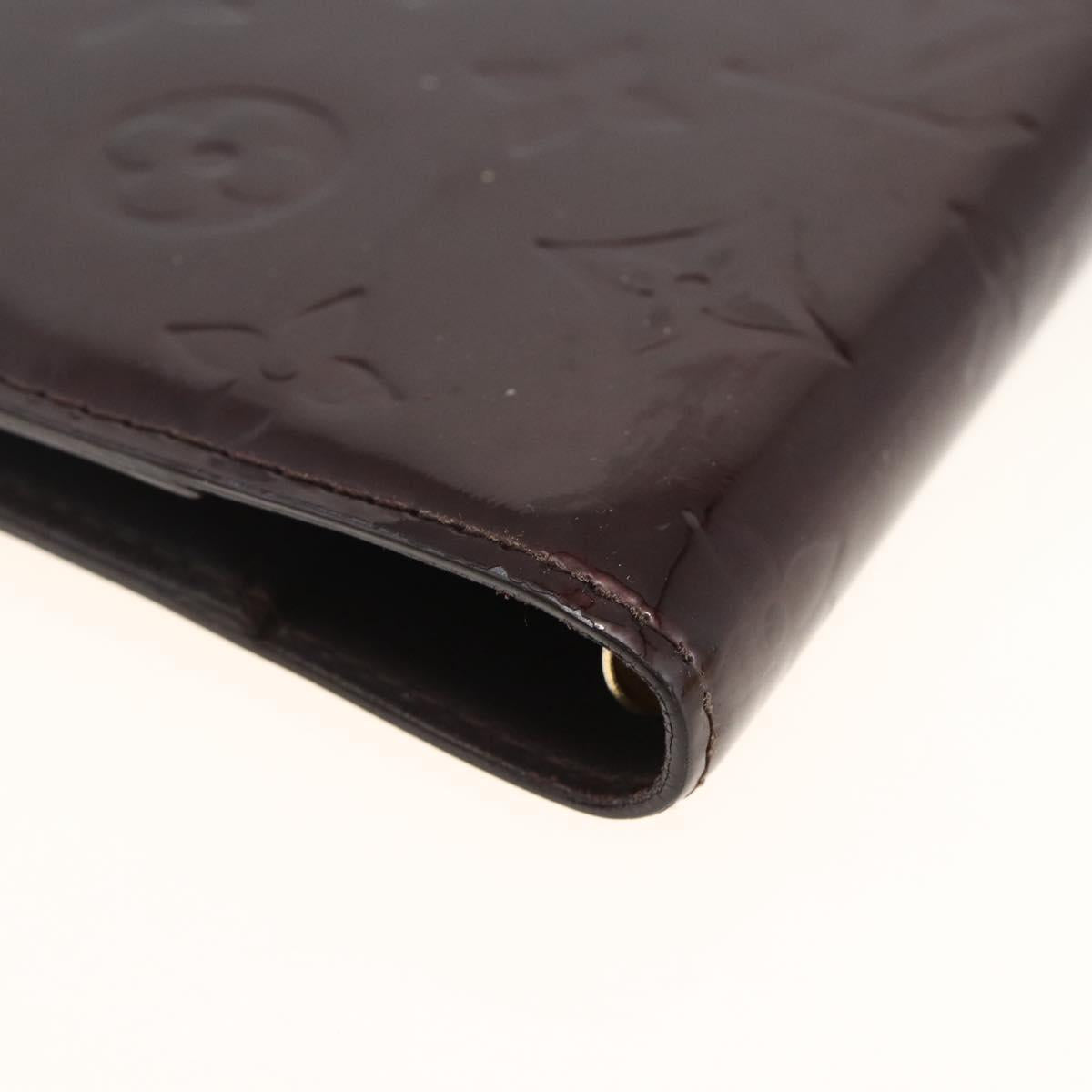 LOUIS VUITTON Vernis Agenda PM Day Planner Rouge Favist R21072 LV Auth bs34184